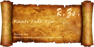 Rauch Zsófia névjegykártya
